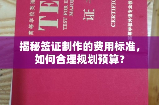 郑州揭秘签证制作的费用标准，如何合理规划预算？